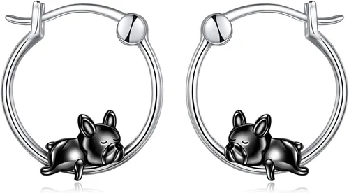 Miniatura 63 de VONALA Bonitos aretes de aro de plata de ley 925, regalos de cumpleaños para mujer