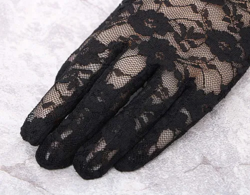 Miniatura 4 de Simplicity Guantes de encaje floral vintage para mujer