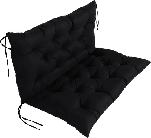 Waterproof Swing Seat Cushion for Outdoor Furniture, Thicken 4 Inches Bench Cushion Pad with Backrest, Replacement 2 or 3 Seater Seat Pad for Garden