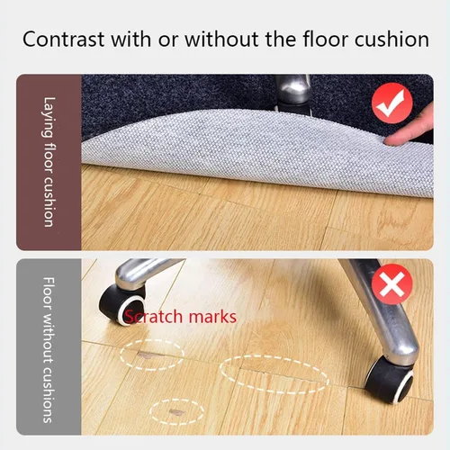 Miniatura 3 de Tapete para silla de oficina, alfombra redonda multiusos antideslizante, resistente al desgaste para suelo de azulejos, silla rodante y escritorio