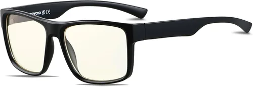 ANDWOOD Gafas de bloqueo de luz azul para hombres y mujeres, para computadora, TV, juegos, recubiertos, lentes para mejorar el sueño, producir