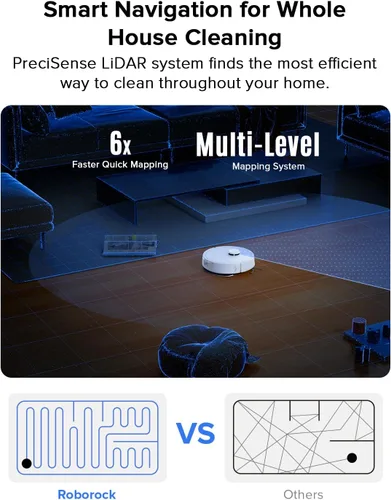 Miniatura 6 de roborock Q7 L5 Robot Aspiradora y Trapeador Combo, Succión de 8,000Pa, Actualizado desde Q5 Pro, Sistema Dual Antienredos, Navegación LiDAR, Zonas