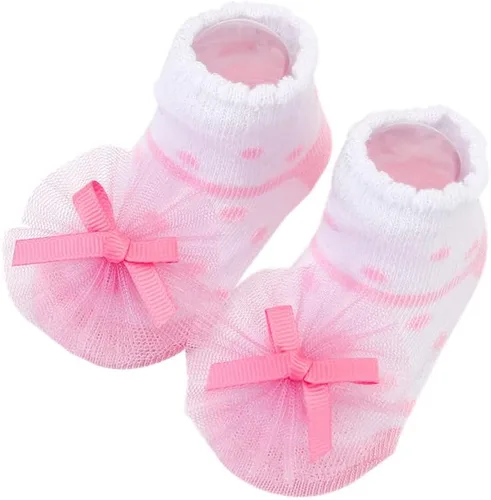 Miniatura 6 de Newborn Baby-girls Socks and Bow Infant Toddler Ankle Socks