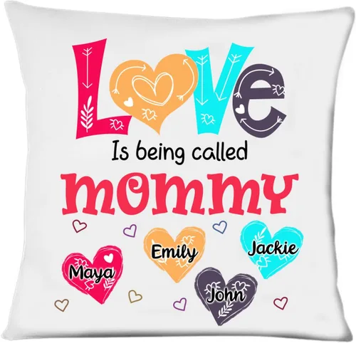 Miniatura 12 de Abuela - Almohada personalizada con corazón de amor, almohada personalizada para mamá, regalos para abuela, mamá de hija, nietos, día de la madre