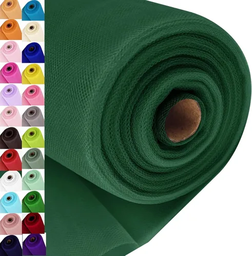 Miniatura 37 de Rollos de tela de tul, 54 pulgadas por 10 yardas (30 pies), cinta de tul para decoración de fiestas de boda, rollo de tela transparente en bobina