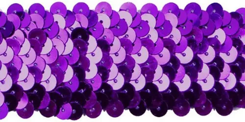 Miniatura 11 de Trims by the Yard Artesanía metálica elástica de 4 hileras de lentejuelas duraderas para disfraces, moda y decoración del hogar, 1 1/2 pulgadas