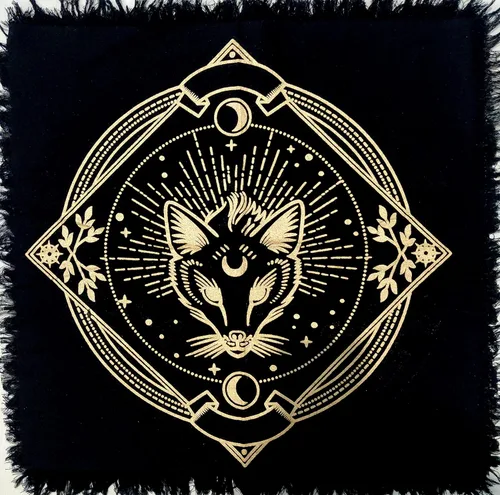 Miniatura 26 de CRAFT KALA Tela de altar planetas espirituales, estrellas rituales y galaxia, hermoso sistema solar, sistema solar, oro y plata, 24 x 24 pulgadas
