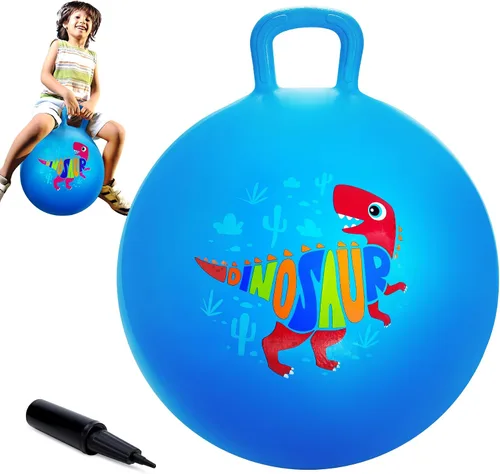 Miniatura 10 de ZOOJOY 6 pelotas saltarinas para niños de 3 a 8 años, pelota hinchable de 18 pulgadas de dinosaurio y unicornio con asas, juguetes saltarines