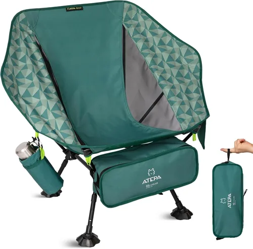 Miniatura 10 de ATEPA UFO3.0 Silla de mochilero ultraligera, 330 libras, silla de campamento plegable de aluminio aeroespacial de alta resistencia con asiento