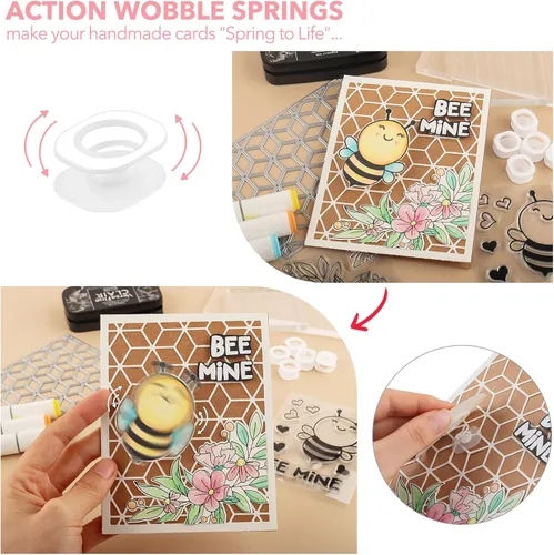 Miniatura 3 de BAOFALI Juego de 60 piezas de mini acción tambaleantes, resortes autoadhesivos, pequeños movers de wobblers para hacer tarjetas, manualidades, Juego