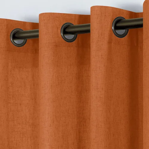 Miniatura 21 de KOUFALL Cortinas de lino azul piedra para dormitorio, 2 paneles de cortinas semitransparentes azul empolvado con ojales de bronce para sala
