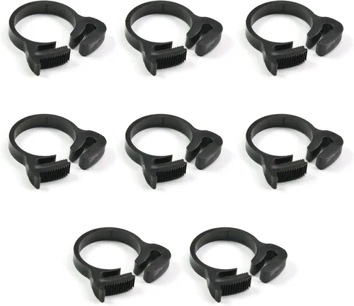 Miniatura 7 de Abrazaderas de manguera de agarre de 0.484-0.559 in de nailon ajustable de plástico resistente rápido doble agarre para fontanería, aplicaciones