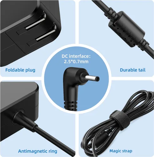 Miniatura 5 de Syfrufo - Cargador de 26 W para Samsung Chromebook 2 y 3 XE500C13 adaptador de CA