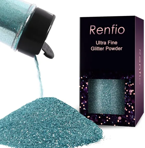 Miniatura 16 de Renfio Polvo de purpurina ultra fina de ópalo con purpurina metálica de 1.75 onzas (1.76 oz), copos de PET para manualidades, lentejuelas de 1/128