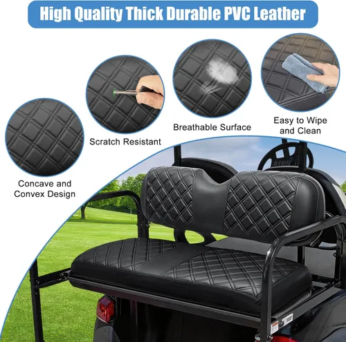 Miniatura 3 de MOSNAI Fundas de Asiento Trasero para Carrito de Golf para EZGO Club Car Yamaha, Almohada de Asiento Trasero del Mercado de Posventa, Funda