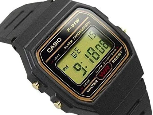 Miniatura 3 de Casio Reloj de cuarzo casual digital unisex F-91WG-9Q Azul Patchwork Digital movimiento de cuarzo