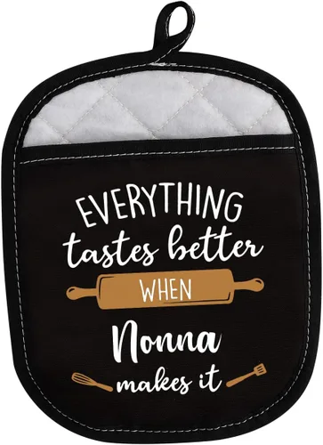 Miniatura 12 de LEVLO Los mejores regalos de cocina para hornear para madre, padre, todo sabe mejor cuando Mimi/abuela/nana/papa/nonna/gigi hace que sea guantes