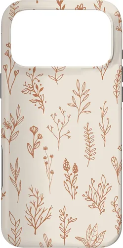 Miniatura 22 de Cute Beige Brown Wildflower Aesthetic Flower Pattern Case for iPhone 17