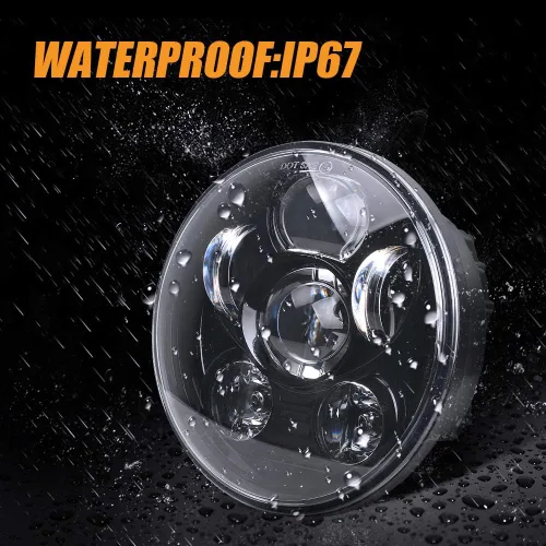 Miniatura 3 de 5-3/4 5.75 pulgadas LED faro delantero de motocicleta compatible con Harley Davidson Sportster Dyna Low Rider Street Bob lron 883 1200 Softail Wide
