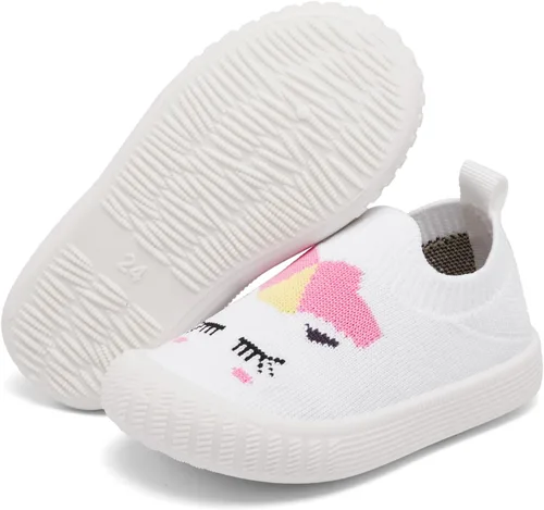 Miniatura 6 de Tianohoh Zapatos deportivos para niños y niñas, zapatos casuales para caminar, transpirables, ligeros, de malla, sin cordones, mocasines