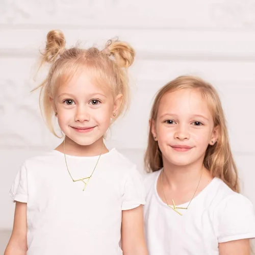 Miniatura 4 de Collar de letras grandes de acero inoxidable con inicial de mejores amigas, joyería para niñas, mujeres, regalos de cumpleaños y Navidad