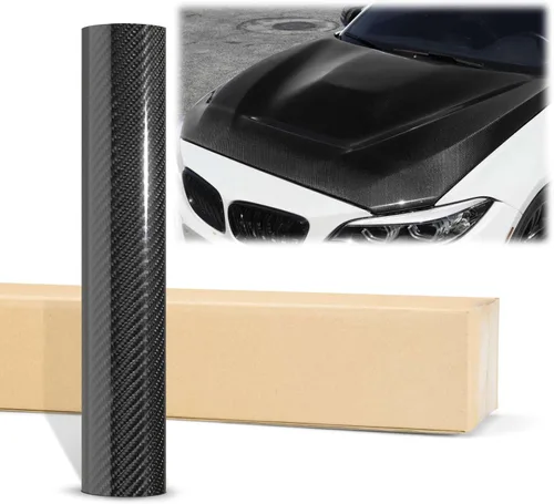 Miniatura 32 de EZAUTOWRAP - Adhesivo revestidor de vinilo muy brillante de fibra de carbono 7D prémium con juego de herramientas, lámina de calcomanía con Gris