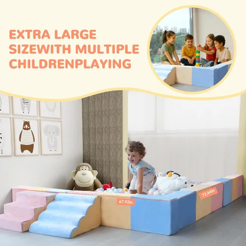 Miniatura 3 de Juguetes de escalada para niños pequeños, juego de espuma suave de 11 piezas para niños pequeños de 1 a 3 años, bloques de escalada para bebés