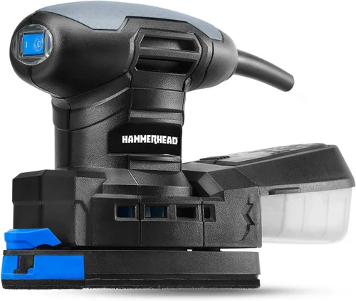 Miniatura 2 de Hammerhead Lijadora de detalles multifunción de 1.4 amperios con 12 piezas de papel de lija, sistema de recolección de polvo y accesorio de detalles