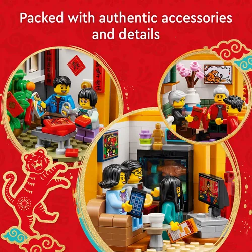 Miniatura 5 de LEGO Lunar New Year Traditions 80108 - Kit de construcción para niños de 8 años en adelante; juego de construcción con 6 escenas festivas y 12