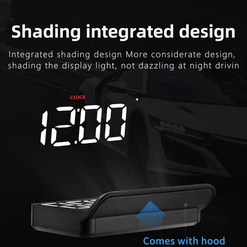 Miniatura 9 de Aramox Pantalla HUD para automóvil OBD2, velocímetro digital con advertencia de sobrevelocidad, pantalla de parabrisas de cabeza para automóviles