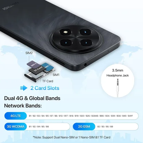 Miniatura 4 de UMIDIGI G100 Teléfono celular desbloqueado Android 14, pantalla HD+ de 6.9" a 120Hz, Octa-core 16GB +256GB ampliable a 1TB, GPS, teléfono