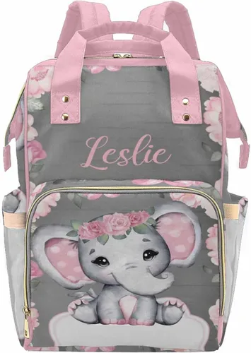 Miniatura 47 de Mochila personalizada para pañales con nombre, mochila grande multifuncional personalizada para pañales de gran capacidad, bolsa de mamá para nueva