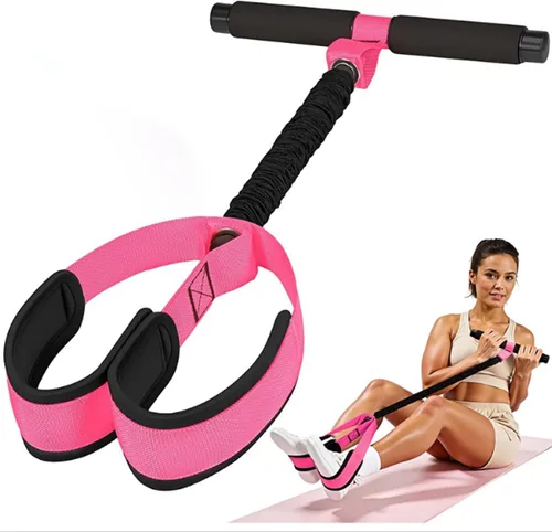Bandas de resistencia de pedal mejoradas con asas, tubos de látex gruesos y pedal de pie de tela de espuma suave para abdomen, cintura, brazo,