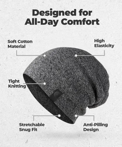 Miniatura 4 de Gorro cálido y holgado Gorro diario deliciosamente suave en cuchillo fino