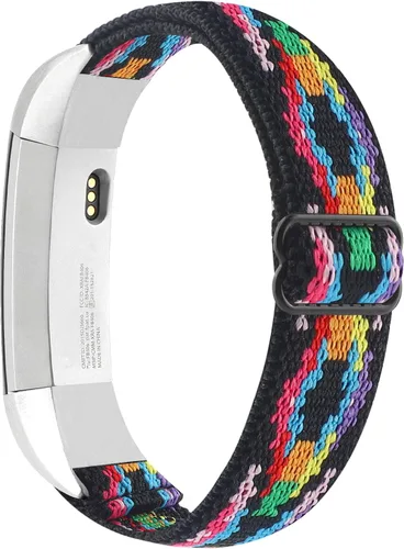 Miniatura 6 de Bandas elásticas ajustables compatibles con Fitbit Alta/Alta HR, correas deportivas de nailon elástico suave y transpirable de repuesto para mujeres