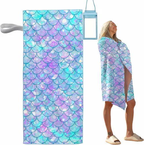Miniatura 12 de Oversize Beach Towels Sand Free Microfiber Quick Dry Women Beach Towels Soft Absorbent Bath Towels Bathroom Extra Large 30x70 in