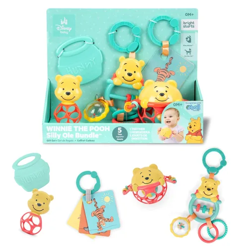 Miniatura 12 de Bright Starts Disney Baby Winnie The Pooh Juguete de Actividad Oso Ocupado, Juguete de Cochecito Unisex, Recién Nacidos en Adelante