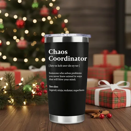 Miniatura 9 de WECACYD Chaos Coordinator - Vaso de Navidad, regalos de agradecimiento para mujeres, hombres, dama jefa, compañero de trabajo, gerente, oficina
