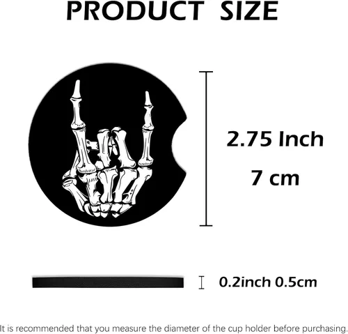 Miniatura 3 de KARREAL 2 posavasos para automóvil, divertidos posavasos universales de goma antideslizante para portavasos de 2.75 pulgadas, accesorios interiores