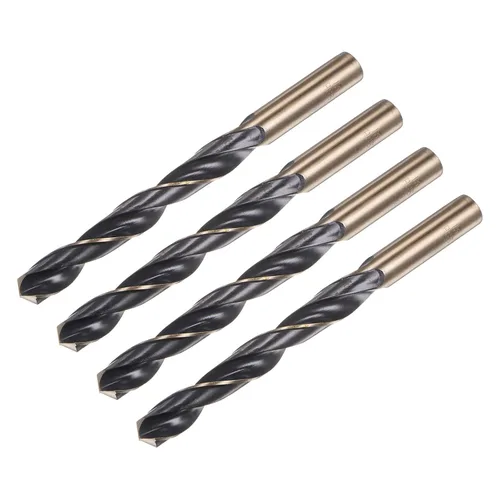 Miniatura 11 de uxcell Brocas Jobber de 0.118 in (0,118 pulgadas) de nitruro negro y oro recubierto de titanio M2 de alta velocidad (HSS) Brocas helicoidales