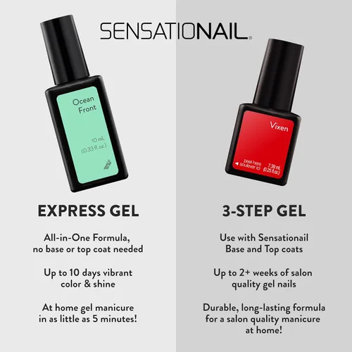 Miniatura 8 de Sensationail Esmalte de uñas de gel At Home Gel de secado rápido, brillante, duradero, sin tiempo de secado, dura hasta 2 semanas, huele las rosas