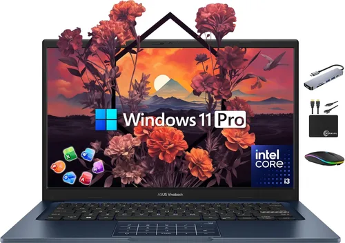 ASUS Vivobook Laptop 2025 Computadora de negocios ultra portátil, pantalla FHD de 14 pulgadas, 16 GB de RAM, almacenamiento de 1 TB (512 GB SSD +