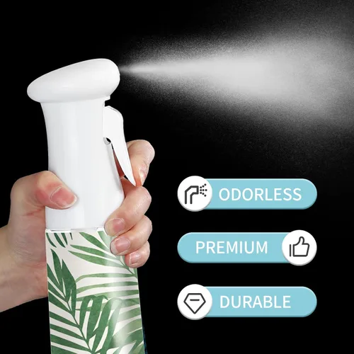 Miniatura 3 de Botella de spray para el cabello, espray vacío continuo para peinado, limpieza, plantas, nebulización y cuidado de la piel Verde