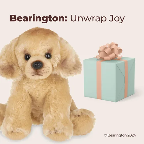 Miniatura 5 de Perro de peluche realista de la colección Bearington, animal de peluche dorado Retriever para niños, niños y niñas - Lil' Goldie 6 pulgadas