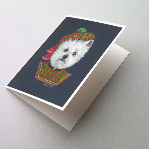 Miniatura 265 de Caroline's Treasures PPP3013GCA7P - Tarjetas de felicitación y sobres para mascotas de Basset Hound Teacher, paquete de 8 tarjetas en blanco