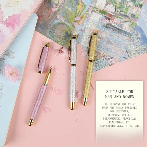 Miniatura 5 de Bolígrafos de tinta líquida Rollerball, el mejor set de regalo de bolígrafo de bola de lujo para hombres y mujeres, bolígrafo recargable de tinta