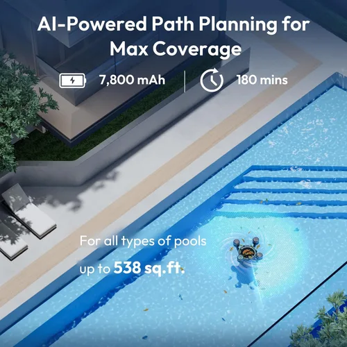 Miniatura 6 de BUBLUE F10 - Robot desnatador de superficie de piscina (actualización 2026), limpiador de piscina con control de aplicación, potente succión, filtro