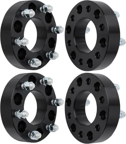 Miniatura 32 de IRONTEK Espaciadores de rueda de 0.157 x 4.000 in, espaciadores forjados reales de 2 pulgadas con orificio de cubo de 2.697 in M12x1.25 pernos aptos