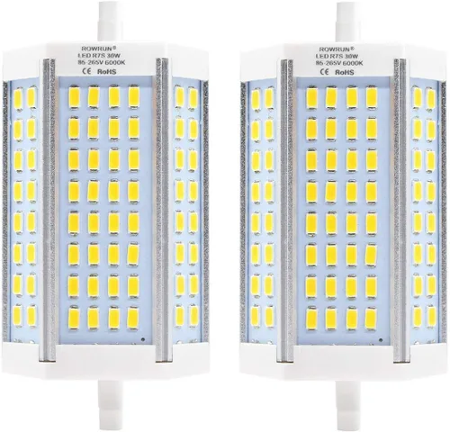 Miniatura 9 de Bombilla LED R7S J118 T3 de 30 W, luz diurna blanca, base R7S de 4.646 in, equivalente a 300 W, reemplazo LED de doble extremo para bombilla