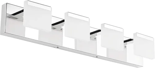 Miniatura 9 de Ralbay Luces LED modernas para tocador de baño, 5 luces, lámpara de pared de baño de acero inoxidable acrílico